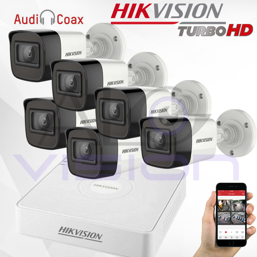 HIKVISION 2MPX 6CH СИСТЕМА ЗА ВИДЕОНАБЛЮДЕНИЕ
